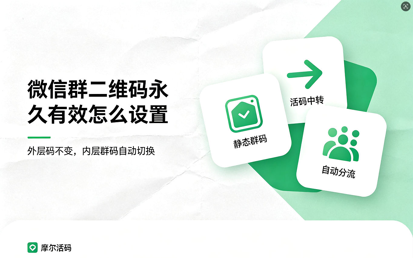 微信群二维码永久有效怎么设置？永久群活码制作与选型指南