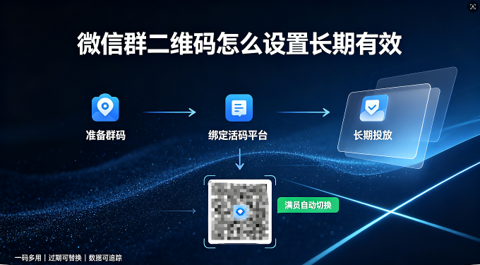 微信群二维码怎么设置长期有效？长效群活码制作完整指南