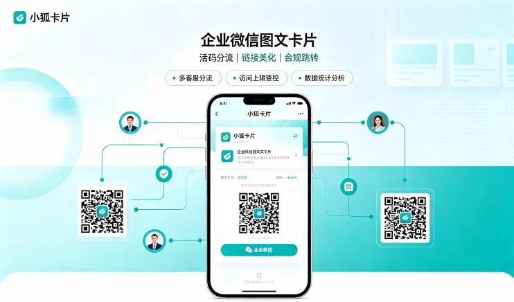 企业微信图文卡片优势：活码分流 + 链接美化 + 合规跳转，打造高效企微获客链路