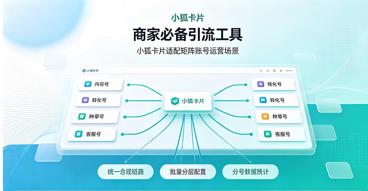 商家必备引流工具：小狐卡片适配矩阵账号运营场景